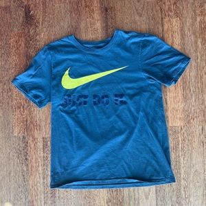 Nike Just Do It Mens Medium T-Shirt Short Sleeve Regular Fit Blue The Nike Tee